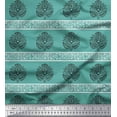 thumbnail image 1 of Tissu de Rayonne Pomme Feuilles & Lotus Bloc Tissu Imprimé 1 Yard 42 Inch Wide, 1 of 1
