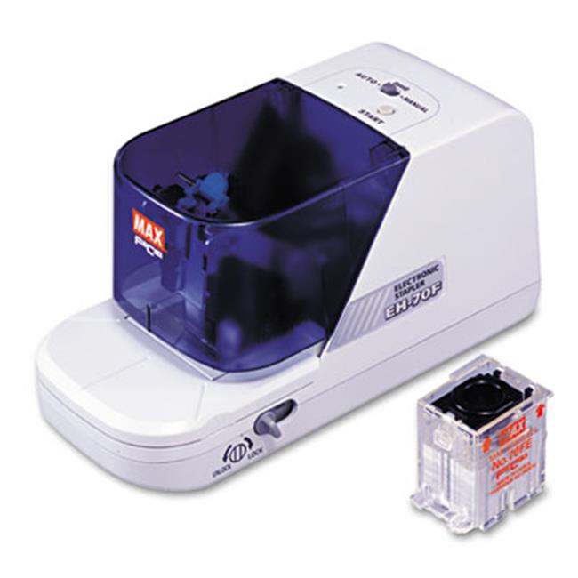 Max EH70F Electronic Heavy Duty Flat Clinch Stapler 70Sheet Capacity