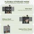 thumbnail image 7 of YODOLLA Potting Bench, Wooden Outdoor Storage Cabinet with Adjustable Shelf, Patio Storage with Metal Tabletop, Potting Table for Garden, Patio and Lawns, Gray, 7 of 7
