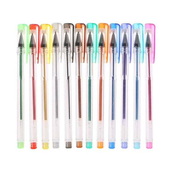Yokua 1Pc 0.5mm Luminous Flash Colour Party Neon Clip Gel Ink Pen Writing Ballpoint Of