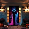 thumbnail image 2 of Clearance! Halloween Door Cover Decoration Durable Polyester Fabric Ghost Door Cover Hanging for Indoor/Outdoor Party, Classroom, Home Decor (Style G), 2 of 9