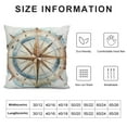 thumbnail image 5 of GOSMITH Cushion Covers Vintage Compass Antique Pattern Global Geography Direction Square Soft,Pillow Cases Decor for Couch Bedroom Sofa Living, 5 of 5