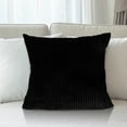 thumbnail image 4 of JilgTeok 1 Packs Solid Color Corn Stripe Cushion Cover Corduroy Sofa Pillow Case Modern Home Decor Throw Pillow Cover for Living Room Bedroom Cozy Accent, 4 of 7