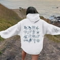 thumbnail image 2 of Wovix Women's Hoodie Rose Letter Print Hooded Pullover with Pocket Sweatshirt Long Sleeve for Daily, 2 of 7
