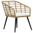 thumbnail image 2 of Casafoyer Garden Chairs with Cushions 2 pcs Poly Rattan Oak, 2 of 3