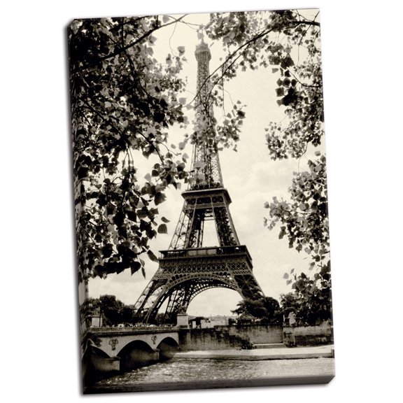 Gango Home Decor Eiffel Tower II by Amy Melious (Ready to Hang); One 24x36in Hand-Stretched Canvas