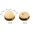 thumbnail image 2 of CRL RC79BR Polished Brass Round Fixed Panel U-Clamp, 2 of 2
