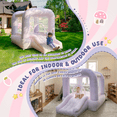 thumbnail image 4 of Connsann Inflatable Mini Bounce House With Slide, Pink, For Toddlers, 4 of 7