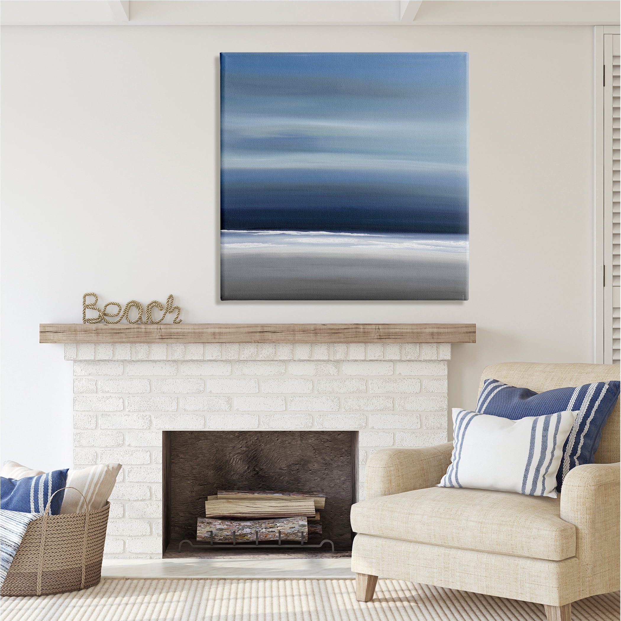 Stupell Industries Abstract Beach Gradient Abstract Painting Gallery Wrapped Canvas Print Wall Art, 36 x 36