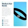 thumbnail image 2 of Gimme Beauty Medium Hair Bands Seamless Nylon - Low Profile Hair Accessory - Snag Free Tie for Firm, Lasting Hold - Soft, Non-Slip Ponytail Holder for Women - Cool Colors, 12-Pack, 2 of 6