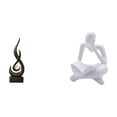thumbnail image 1 of Estatua Abstracta De Pensador De Fuego, Figura De Resina Con Forma De Llama, Escultura De Arte Moderno, Adorno De Escritorio, Artesanía, Recuerdo Para Vitrina, Mesa, Sala De Estar, Estante,, 1 of 8