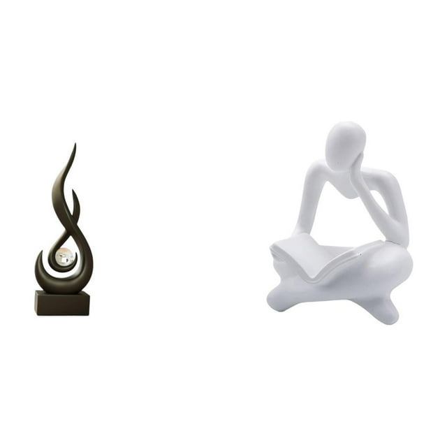 Estatua Abstracta De Pensador De Fuego, Figura De Resina Con Forma De Llama, Escultura De Arte Moderno, Adorno De Escritorio, Artesanía, Recuerdo Para Vitrina, Mesa, Sala De Estar, Estante,