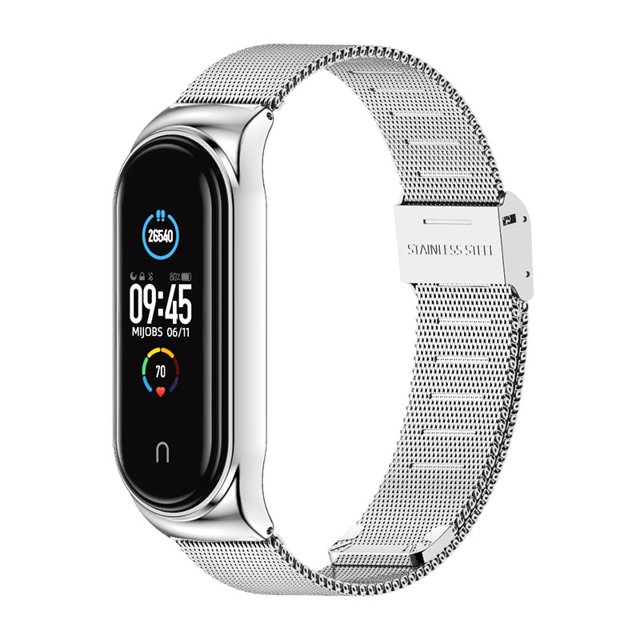 Correas de reloj mi band 7 Adecuado para Xiaomi pulsera 3/4/5/6/7 correa 04 línea 304 pulsera de metal de acero inoxidable Tan Jianjun unisex