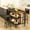 Rustic Brown, variant on LinkRomat Kitchen Island with Stools & Storage, 3 Piece Modern Bar Table Set for 2, Small Kitchen Table for Apartment, Home Bar, Dining Room, White