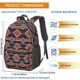 thumbnail image 3 of Geometric Diamond Blue Pattern 17" Waterproof Oxford School Backpacks for Teens, S-Shape Padded Straps, for School, Travel, Hiking, Camping, 3 of 5