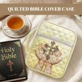 thumbnail image 4 of HELLHERO Elastic Polyester Book Protector Case with Portable Handle, Praying Hands Cross Print Zipper Pocket Zippered Pockets Bible Cover Case for School, 4 of 9