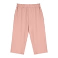 thumbnail image 3 of KyCheLot Girls Cute Summer Pants Capris Bow Elastic Waist Cotton Linen Loose Cropped Pants with Pockets 4-14 Years, 3 of 6