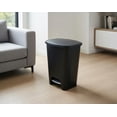 thumbnail image 6 of 80 Quarts / 20 Gallon Step-On Kitchen Trash Can with Foot Pedal, Black Plastic Garbage Bin, 6 of 6