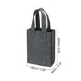 thumbnail image 2 of Uxcell 2 Bottle Wine Carrier Tote Bag, Wine Bottle Carrying Bag with Divider Wine Storage Bag, Grey, 2 of 6