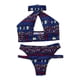 thumbnail image 4 of Elegante conjunto de bikini estampado sin mangas de una pieza para mujer Traje de baño Push-Up Traje de baño acolchado Traje de baño Ropa de playa OAVQHLG3B Store  lin121212, 4 of 4
