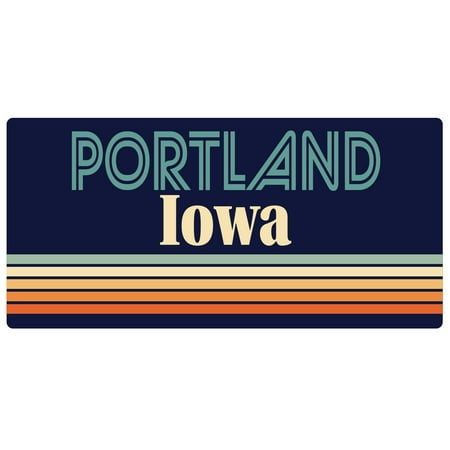 

Portland Iowa 5 x 2.5-Inch Fridge Magnet Retro Design