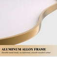 thumbnail image 3 of Swafrrt 24x36 inch Gold Irregular Wall Mirror, Asymmetrical Mirror, Wall Mounted Mirrors, Abstract Wavy Aluminum Alloy Frame Mirror for Bathroom, Bedroom, Living Room, Entryway, 3 of 9