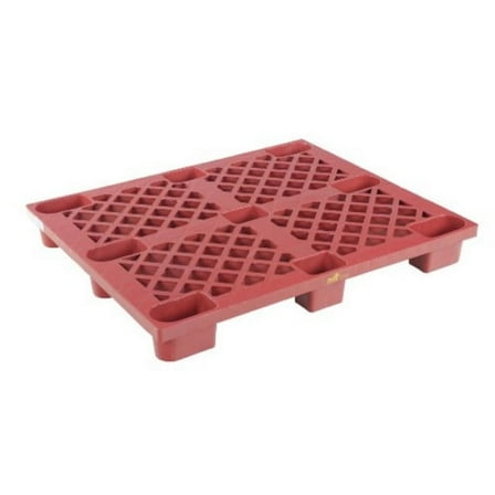 vestil skid-20 plastic skid, 3300 lbs capacity, 39-1/8" length, 46-7/8" width, 5-1/2" height, red