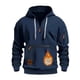 thumbnail image 1 of MHFRRA Sudadera Gruesa para Hombre, Chaqueta Tipo Cárdigan con Bolsillo y Cremallera para Otoño E Invierno Azul, 1 of 2