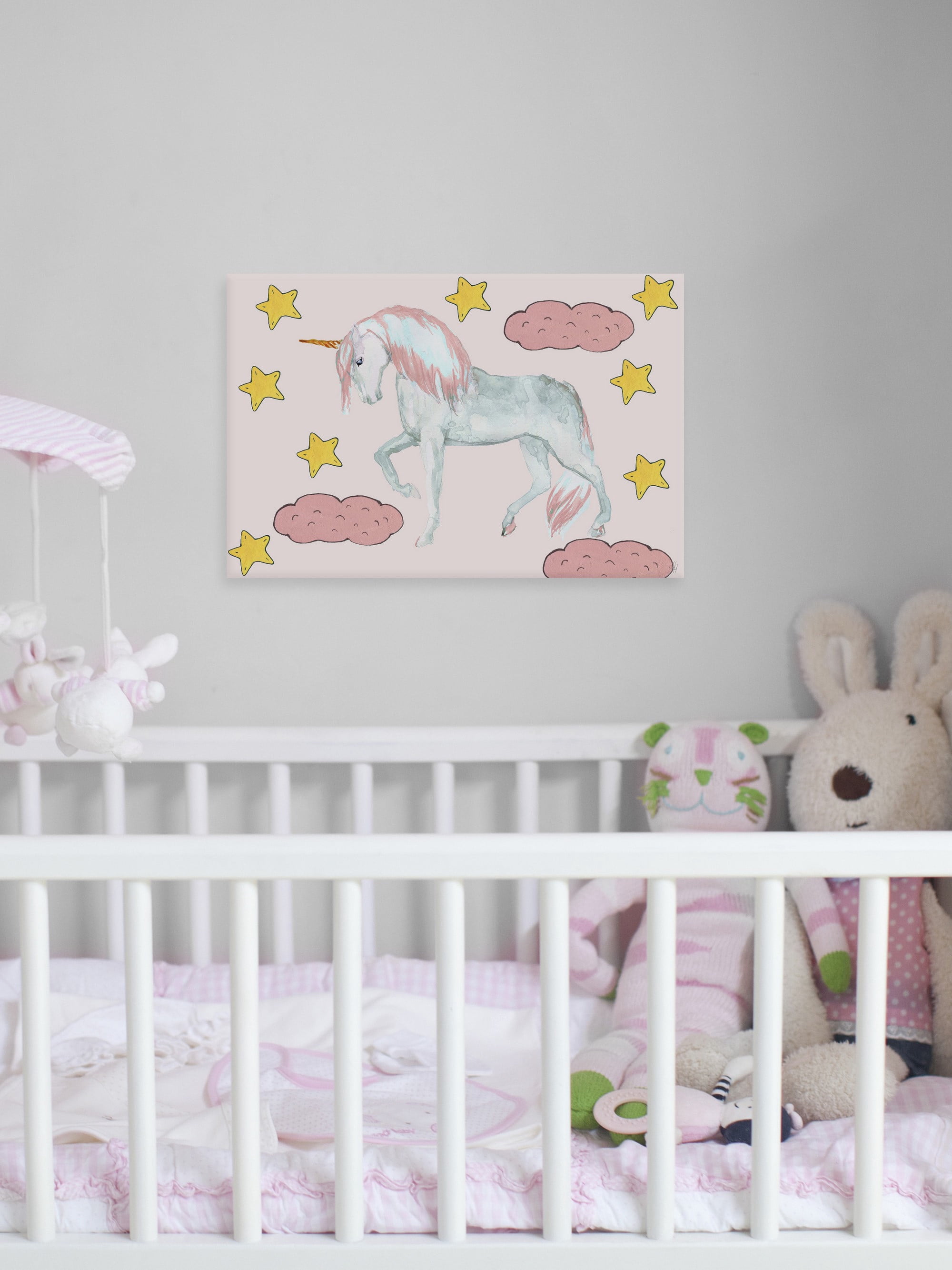 Marmont Hill Starry Night Unicorn Canvas Wall Art