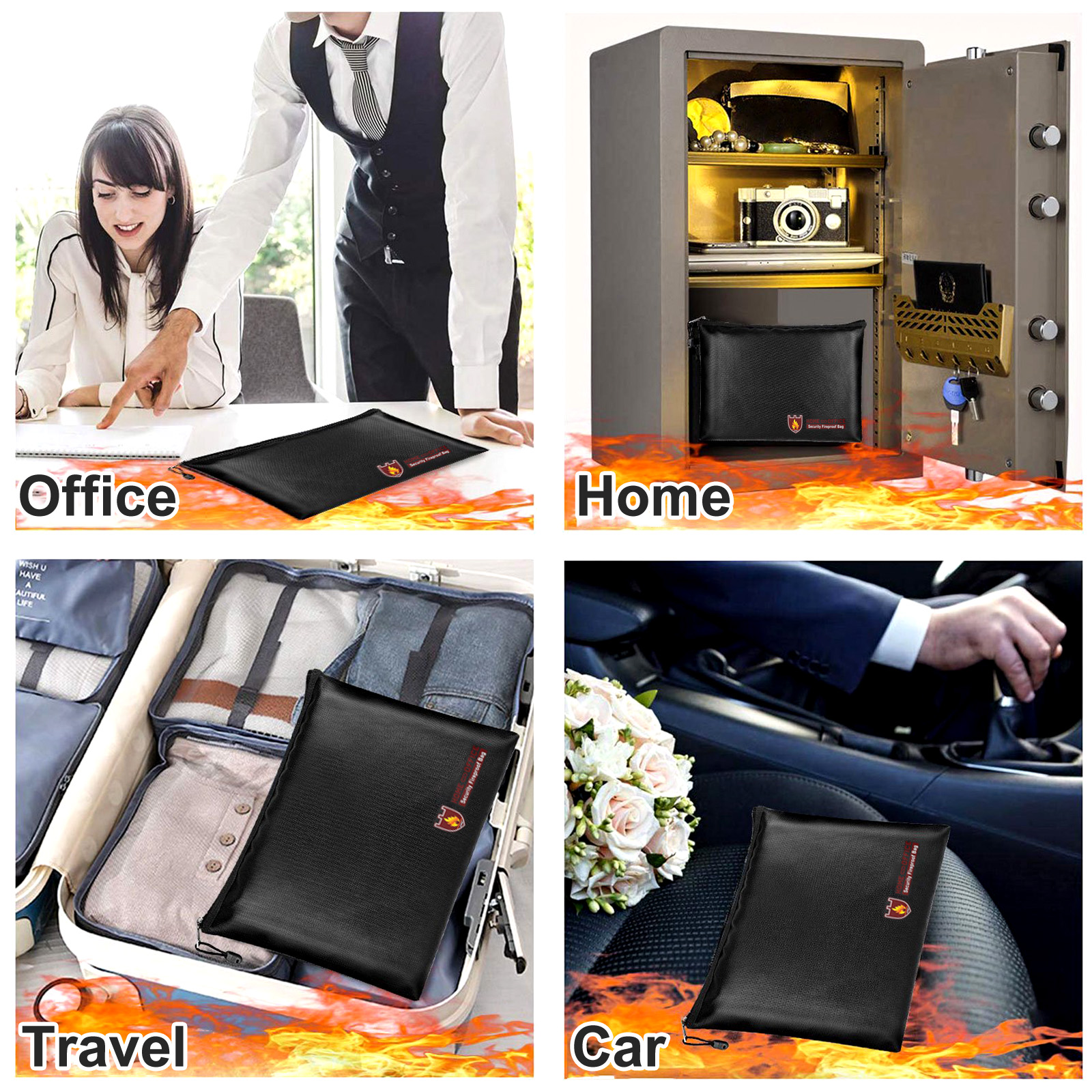 EEEkit Fireproof Money Safe Document Bag photo 8