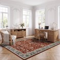 thumbnail image 3 of Garvee 5'x7' Vintage Floral Area Rug Oriental Distressed Carpet, Washable Non Slip Boho Rug for Living Room Bedroom Dining Room, Blue Red, 3 of 8