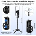 thumbnail image 3 of 4-in-1 Multifunctional Magnetic Selfie Stick Tripod, 360° Rotation Phone Tripod with Wireless Remote, Phone Stand for Photo Video Recording & Vlogging - Portable Travel, 3 of 8