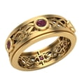 thumbnail image 1 of Wedding Bands for Men 8 MM Garnet 14K Gold 0.75 CTW, 1 of 5