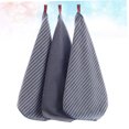 thumbnail image 3 of GOOHOCHY 3 Pcs Face Towels Pure Cotton Reinforced Striped for Home Use Blue, 3 of 8