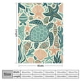thumbnail image 4 of COMIO Seashell Blanket, Ocean Sea Turtle Coral Shell Starfish Super Soft Flannel Throw Blanket for Bed Sofa (330GSM Flannel), 4 of 6