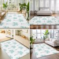 thumbnail image 4 of 5'x7' Area Rugs, Teal Geeen Palm Trees Indoor Outdoor Area Rug for Living Room Bedroom, Tropical Summer Beach Botanical Washable Bathroom Rugs Kitchen Floor Carpet Mats Home Decor Aesthetic, 4 of 8