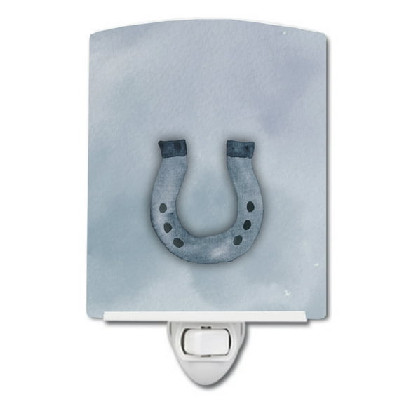 Horseshoe Watercolor Ceramic Night Light