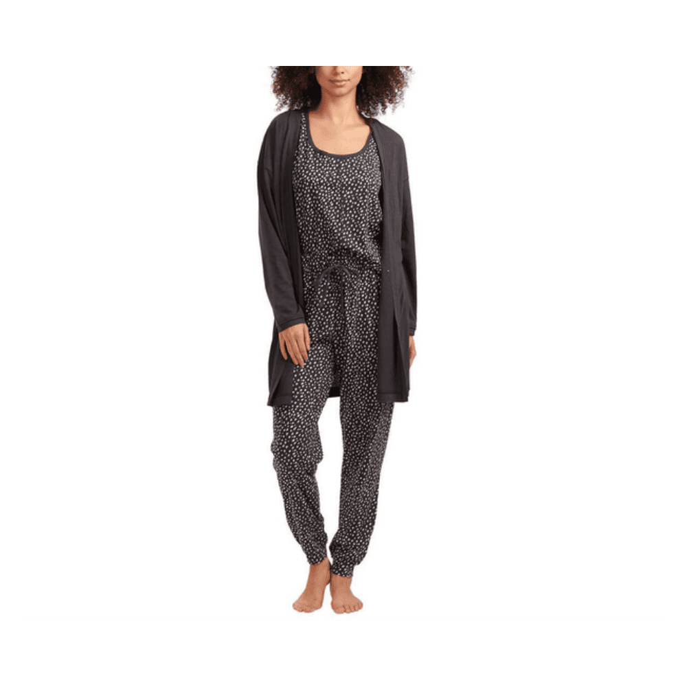 Karen Neuburger Women s 3 Piece Printed Soft Pajama Lounge Set Purple XXL Walmart