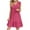 Hot Pink, variant on Under $15 Steals!Summer Fashion Plus Size Dresses for Women 2025 Elegant Classy V-neck Loose Solid Color Pleated Casual High Waisted Lace Sleeveless