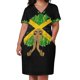 thumbnail image 2 of Vestido holgado con bolsillo para mujer vestido negro con bandera de jamaiquina Reina melanina Afro vintage para graduación, 2 of 6