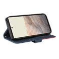 thumbnail image 4 of Case for Google Pixel 6 Leather Wallet Book Flip Folio Stand View Cover - Blue, 4 of 5
