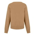 thumbnail image 5 of BLVB Chandails Chauds pour Femmes Col en V Classique Doux Chandail Confortable Ample Décontracté Manches Longues Automne Hiver, 5 of 5