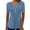 Sky Blue, variant on Brilliant Women Tops Women's Casual Round Neck Pleated Solid Color Button Top Blouse clothes under $25.00