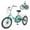 Cyan-unfolding, variant on Folding Adults Tricycles, 24/26in Foldable Trike, 7 Speed 2-Wall Wheel Rims, Large Basket for Shopping Picnics Exercise Outdoor Sports Men Women
