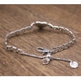 thumbnail image 2 of K-KED Solid 925 Sterling Silver Chain Women Lucky Heart Adjustable Link Bracelet, 2 of 4