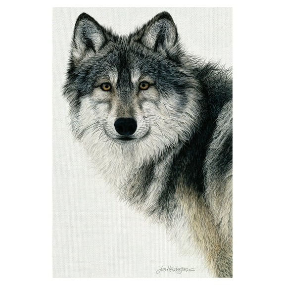 Masterpiece Art Gallery Wolf's Silent Watch by Jan Henderson Canvas Art Print 24" x 36"