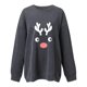 thumbnail image 3 of Sudadera de Manga Larga Gibobby Blusa informal de cuello redondo estampado de letras Navidad Gris L, 3 of 5