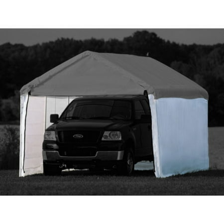 Super Max 10  x 20  White Canopy Enclosure Kit Fits 2  Frame The ShelterLogic 10 x 20 ft. White Canopy Enclosure Kit - Fits 2 in. Frame - Frame and Canopy Sold Separately turns a standard 10 x 20-foot  open-sided canopy with a two-inch frame into an enclosed shelter. With side panels  rear walls  and zippered door panel  your newly enclosed shelter is ideal for cars  equipment  or storage that can be used throughout the year.