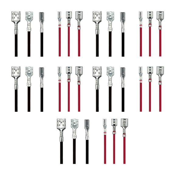 lanema 30Pcs Female Spade Quick Splices Assortment Kits with Insulating Sleeve & Wire