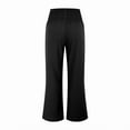 thumbnail image 2 of Women'S High Waist Wide Leg Pants Summer Flowy Beach Casual Pants with Pockets Black L, 2 of 8